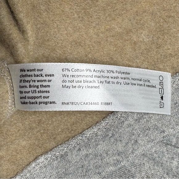 Eileen Fisher Brushed Cotton Terry Long Flight Jacket Size S Small Full Zip Gray - Picture 11 of 15